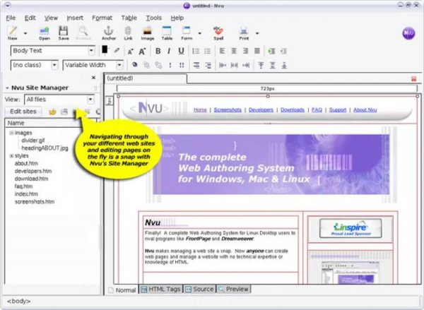 Nvu-1.0-HTML Edit win32-full